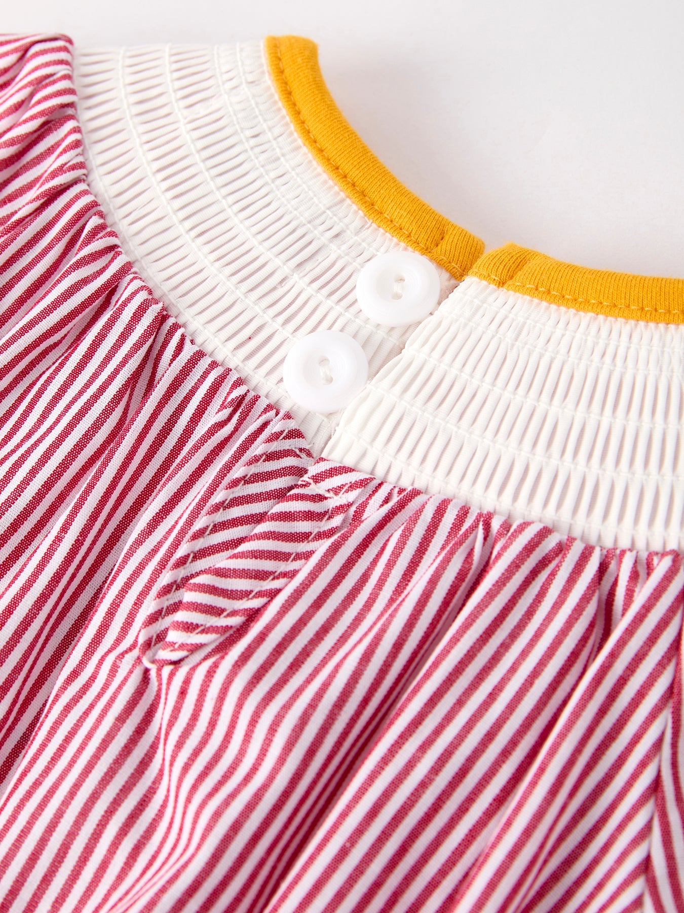 Autumn Rooster Smock Embroidered Baby Girl Romper