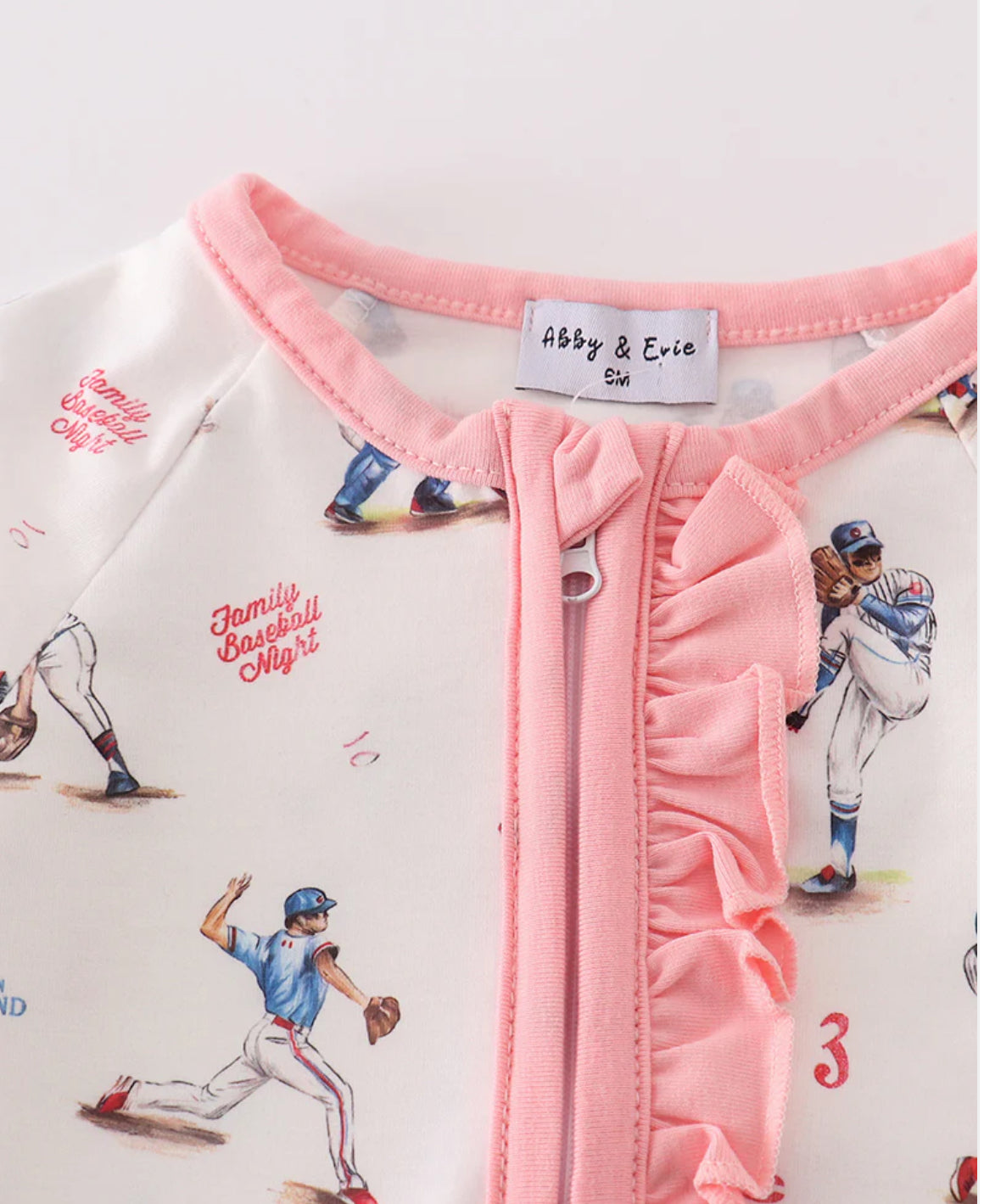 Baseball Print Girl Romper