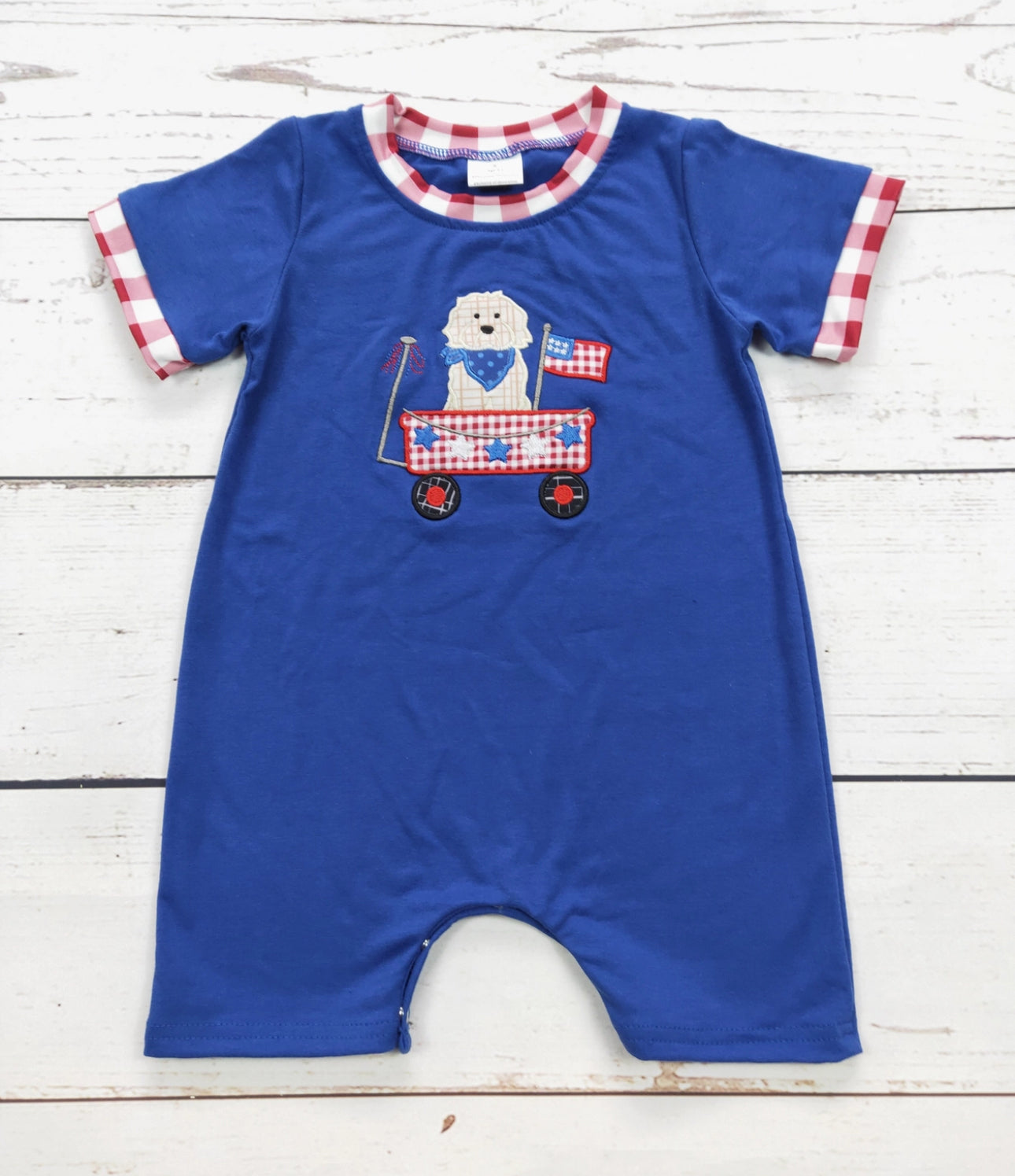 Blue Baby Boy Appliqué
Patriotic Romper