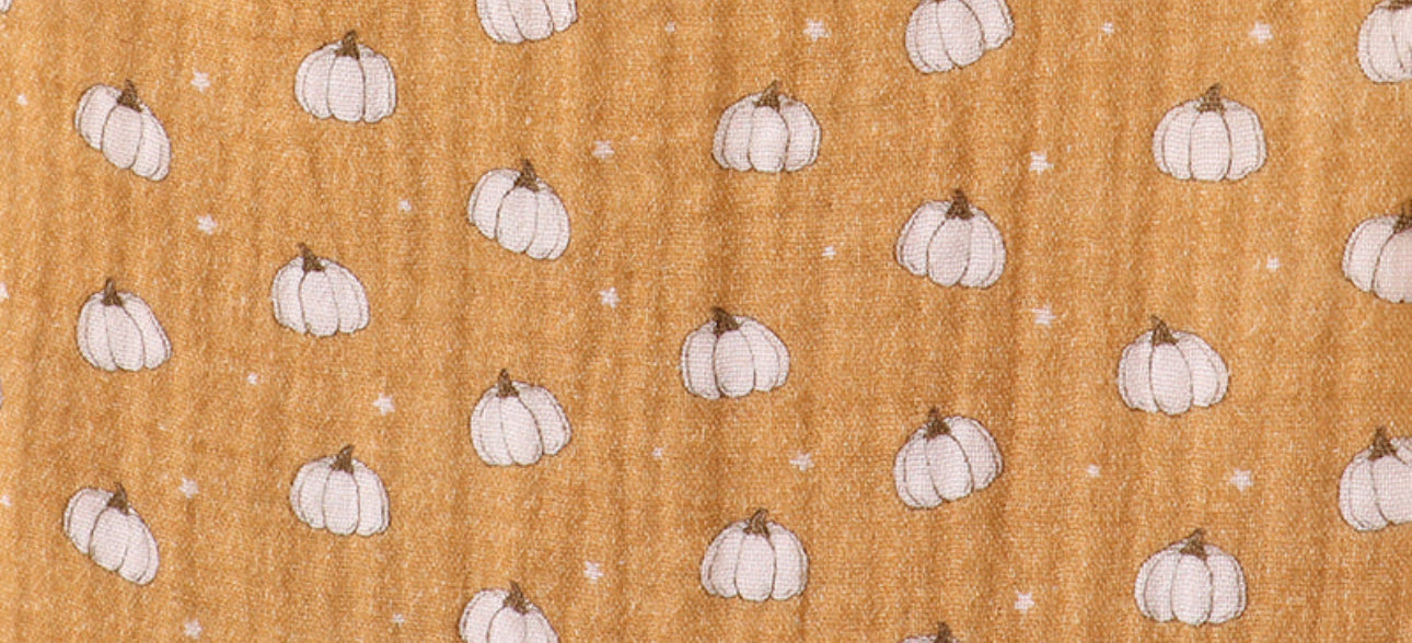 Premium pumpkin print muslin pants set