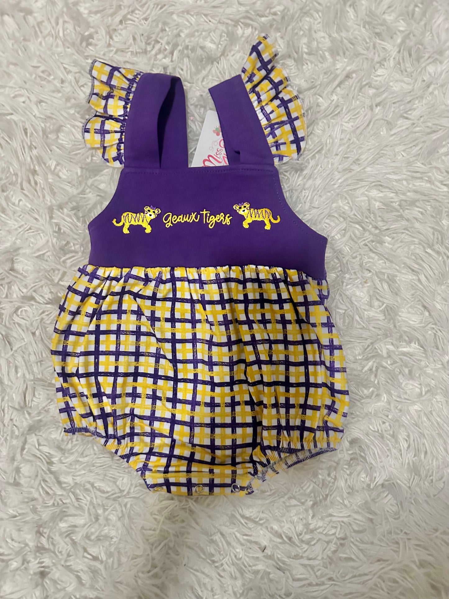 Geaux Tigers Plaid Bubble