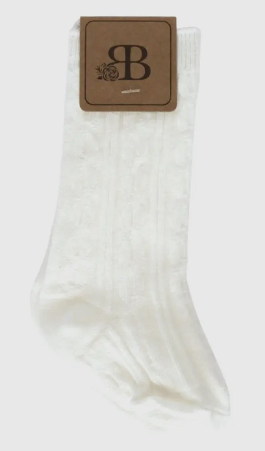 Pepper knee-high cable knit socks