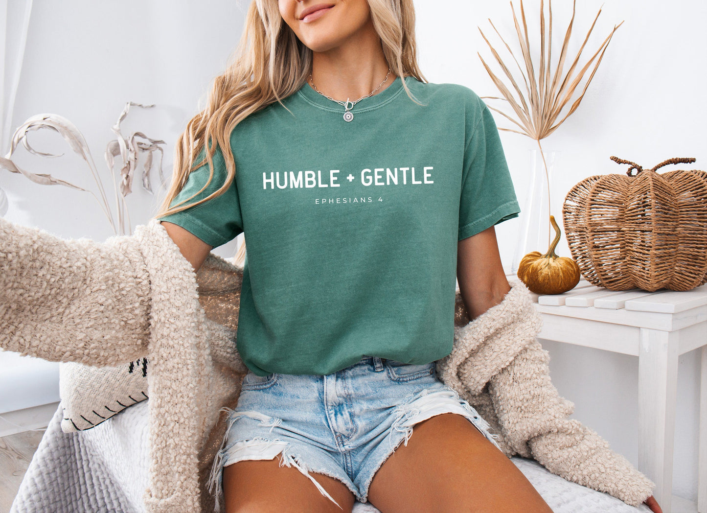 Humble and Gentle Christian Comfort Colors Garment Dyed T Shirt