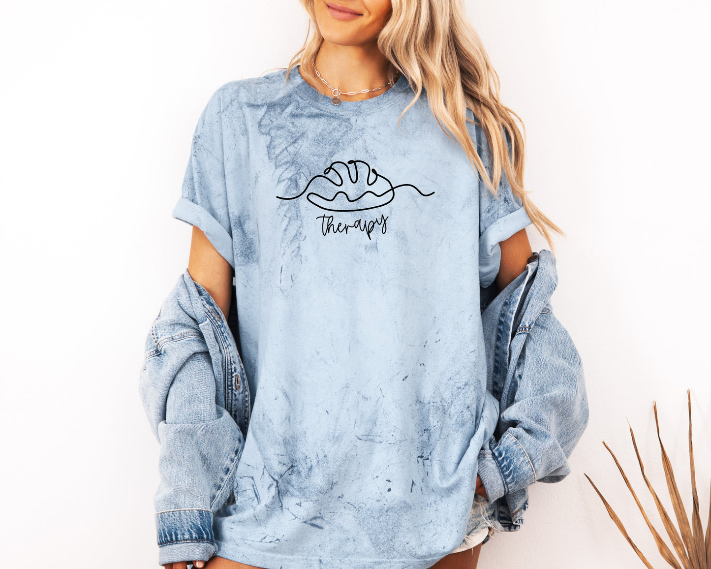 Bread Therapy Sourdough Home Baker Garment Dyed T Shirt