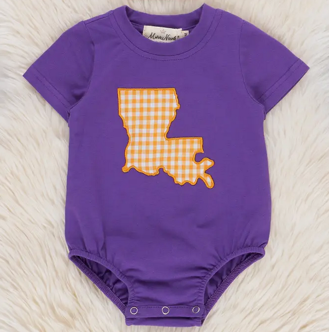 Louisiana Embroidered Gingham Bubble