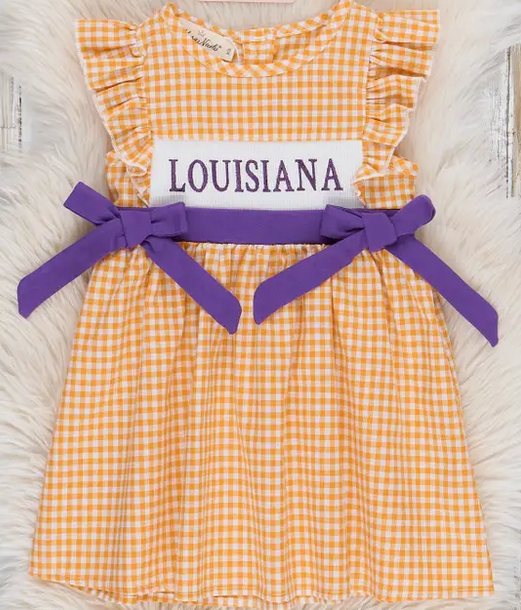 Louisiana Smocked Gingham Dress