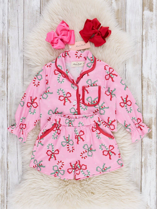 Candy Cane Cutie Cropped Pajamas