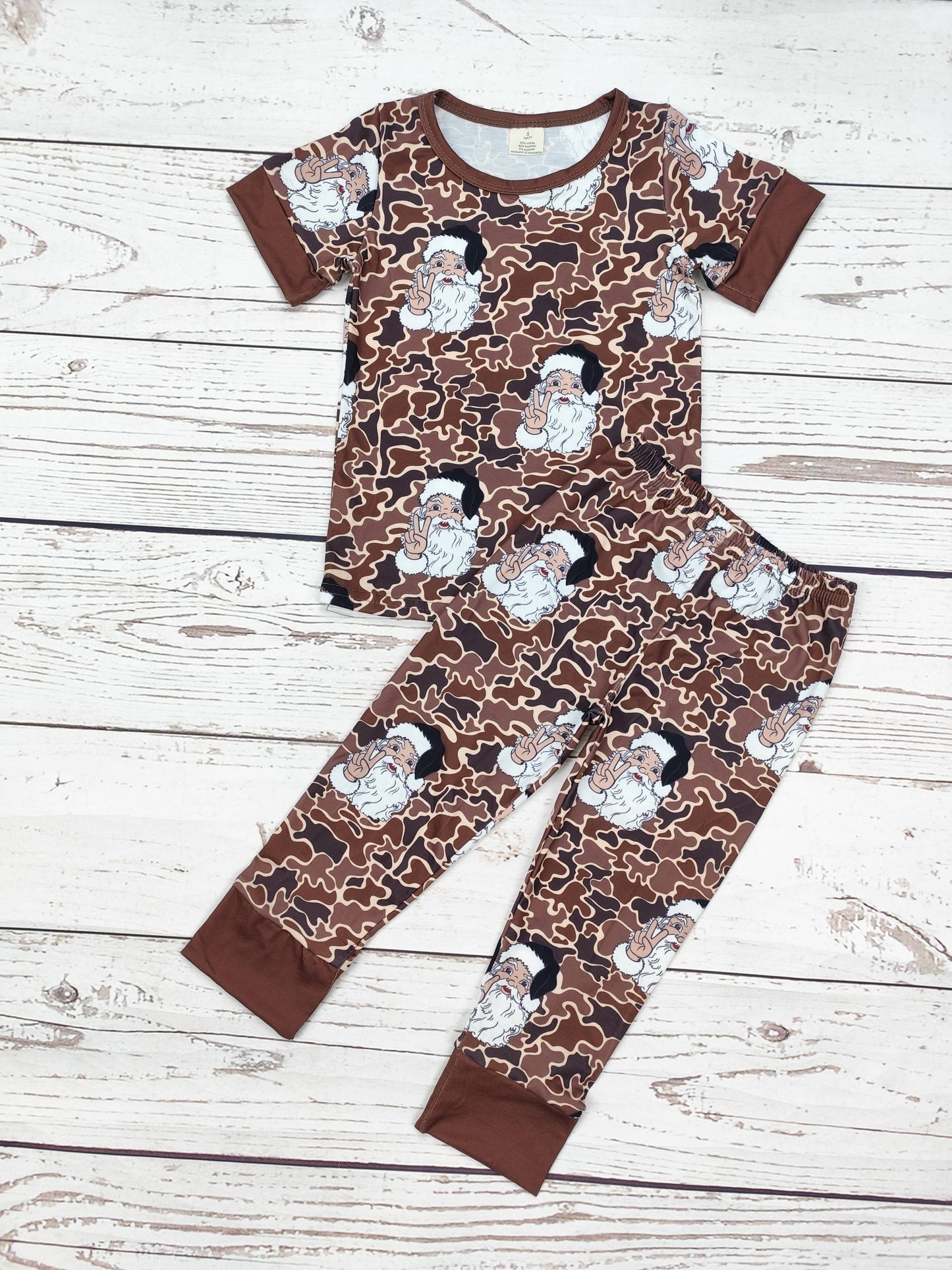Boys Camouflage Christmas Pajamas