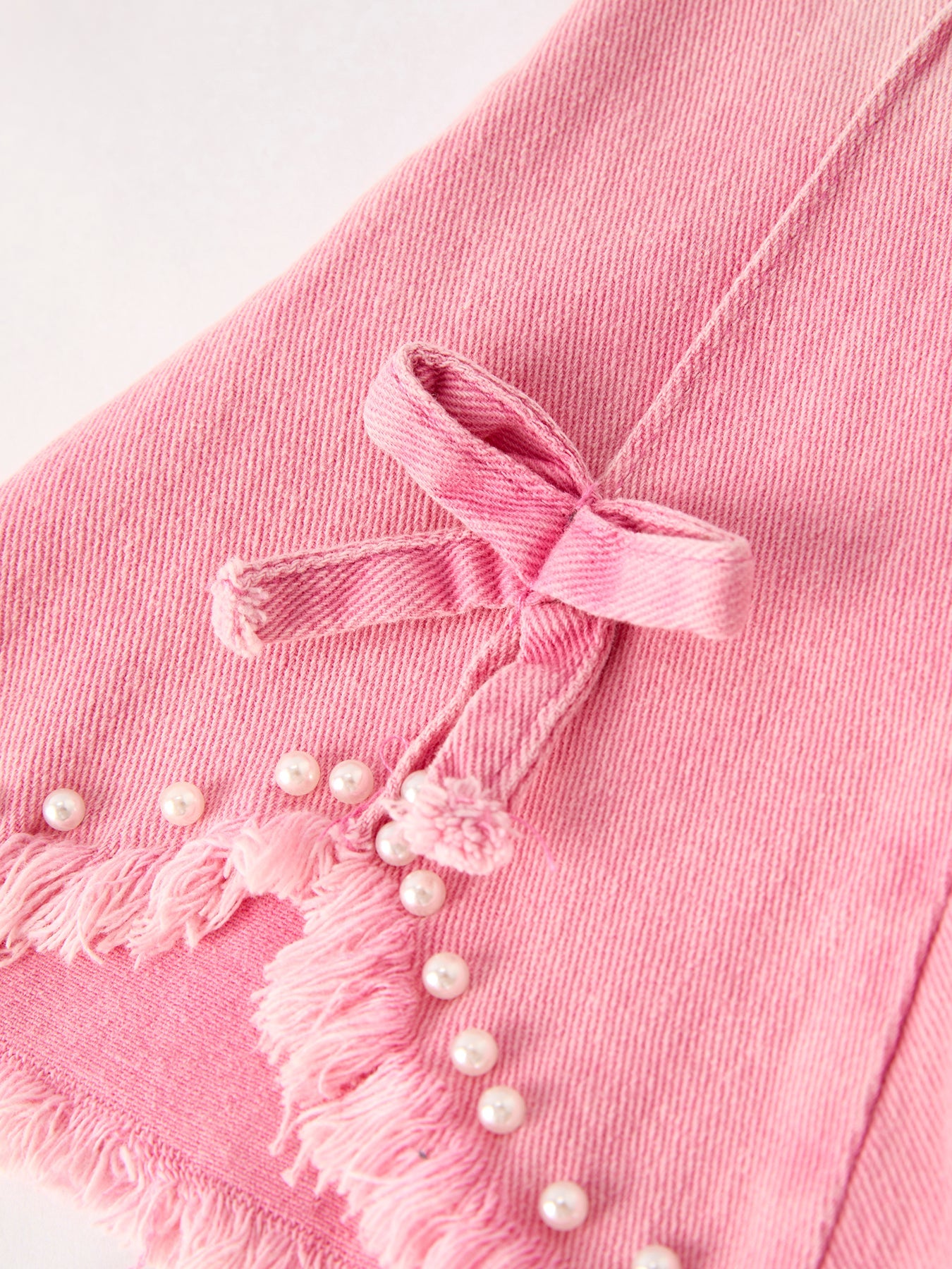 Pink Flared Elastic Jeans