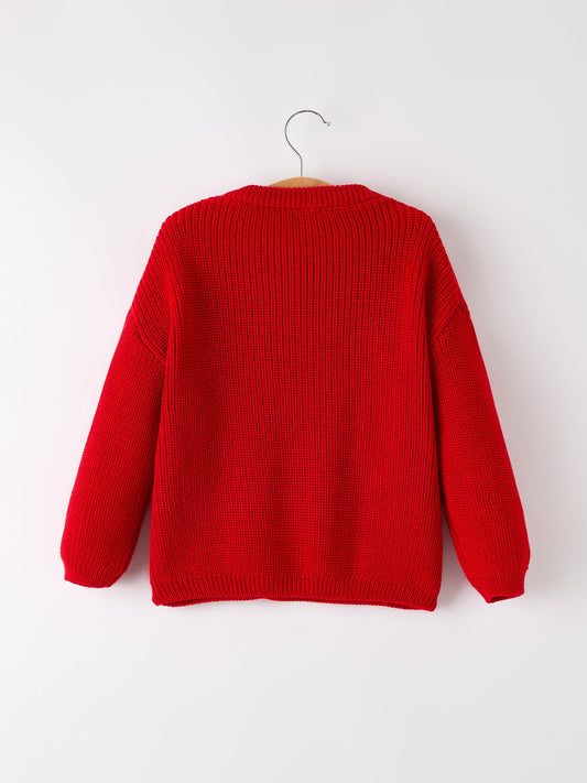 Winter Christmas Girls Sequins Pullover Sweater
