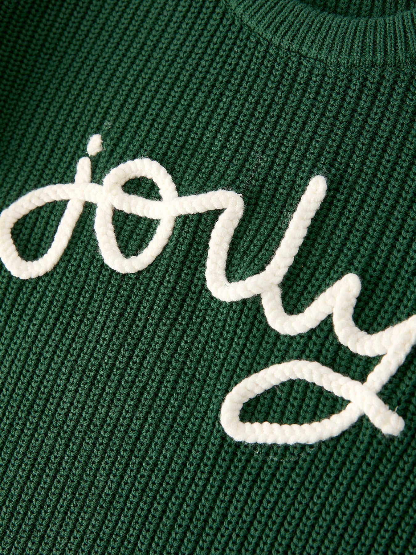 Winter Christmas Green Jelly Girls Pullover Sweater