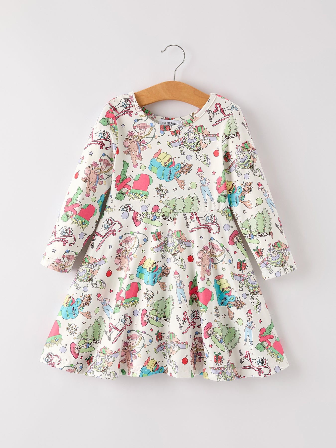 Winter Christmas Nutcracker Print Girls Dress