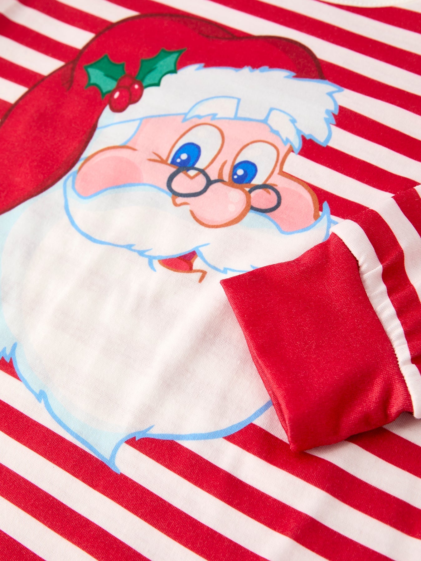 Christmas Print 2 Tops + 1 Pant Combination Girls Pajama Set
