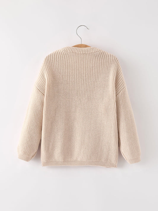 Girls Christmas Snowflake Winter Pullover Sweater