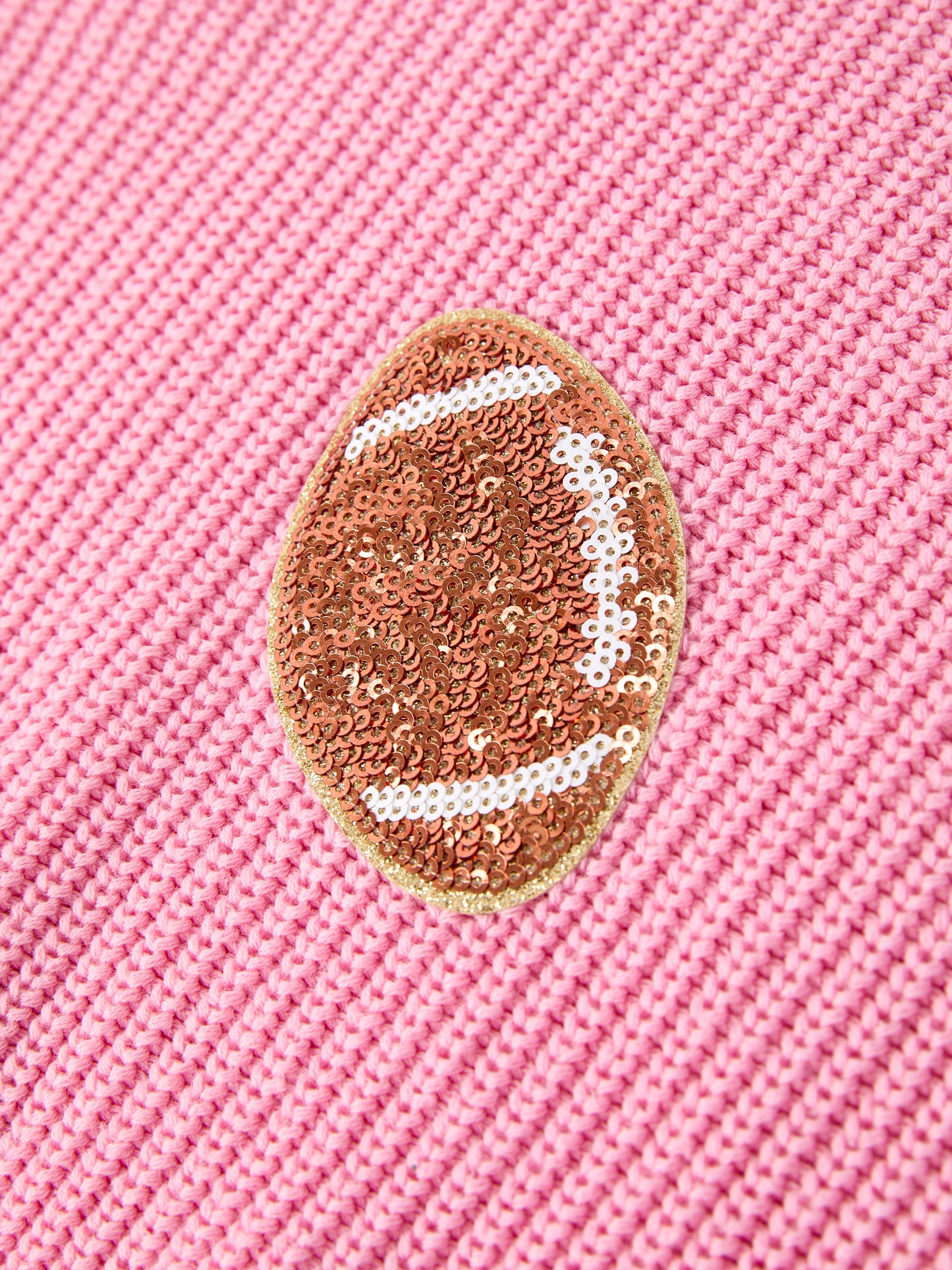 Winter Christmas Pink Football Girls Pullover Sweater