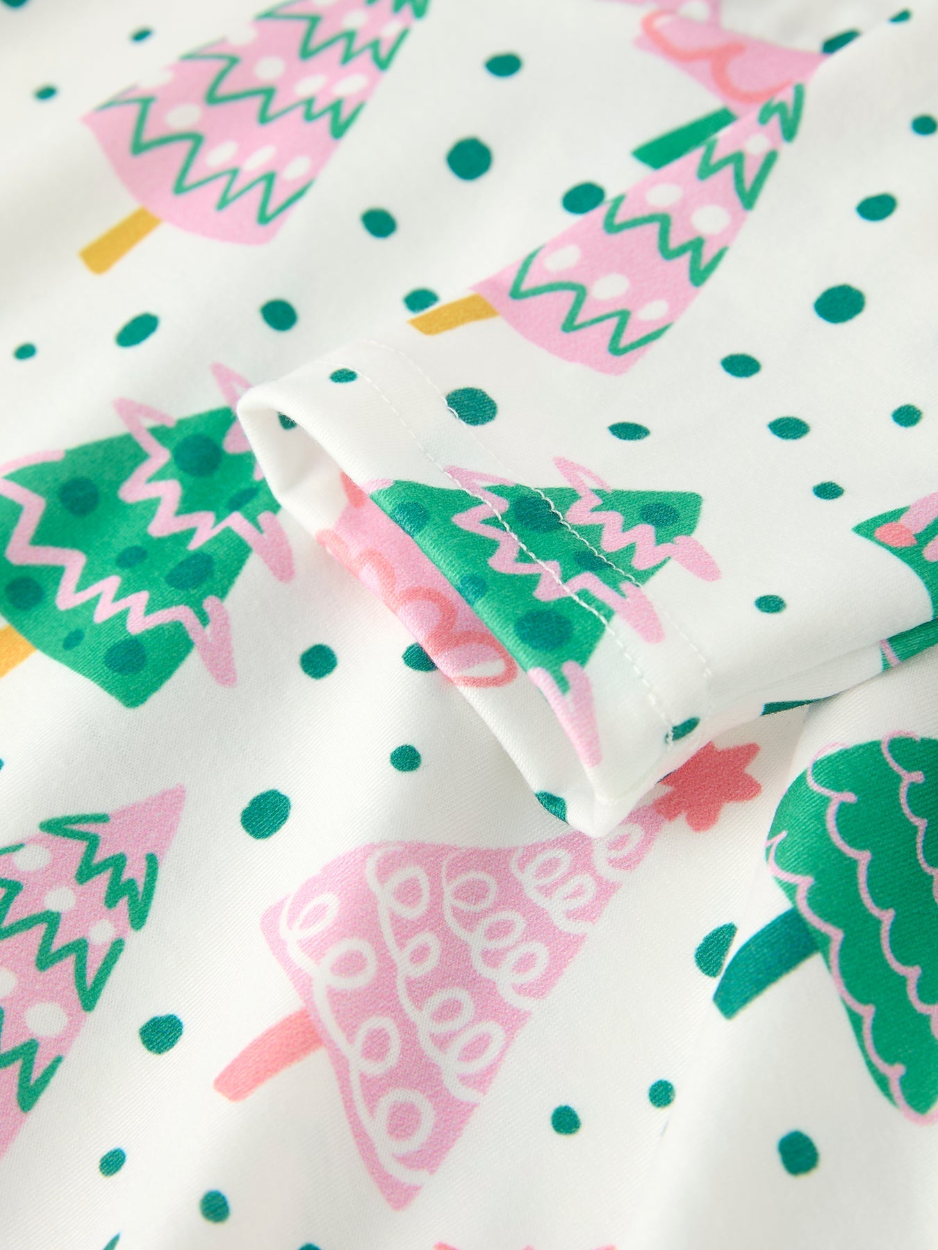 Cute Holiday Dress with Christmas Tree and Snow Prints