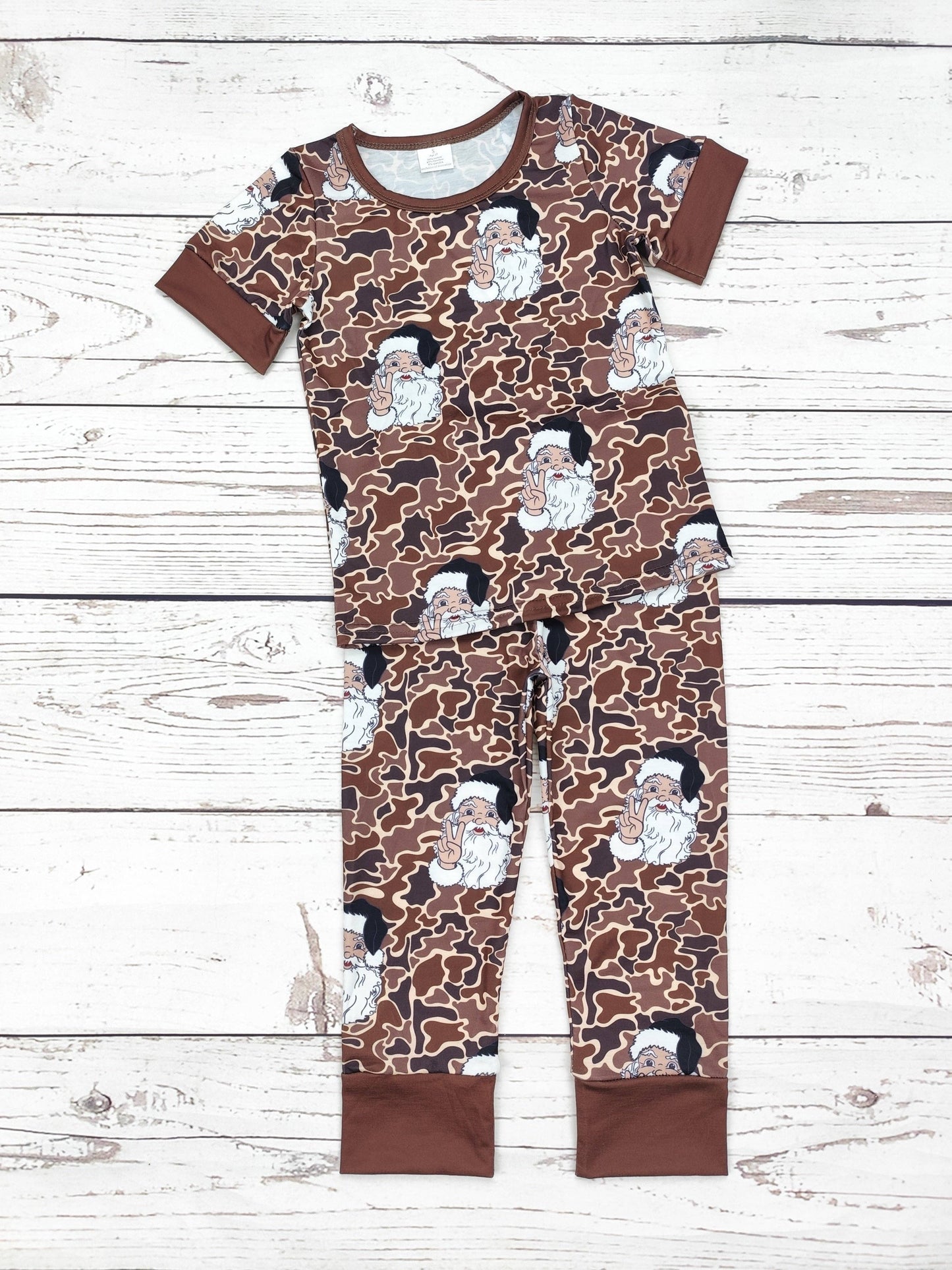 Boys Camouflage Christmas Pajamas