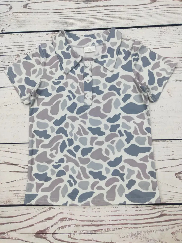 Camo Printed Polo