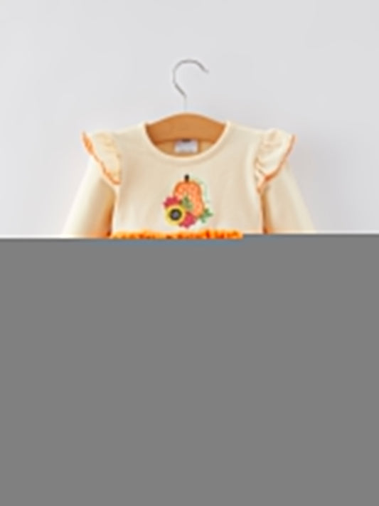 Girls Halloween Embroidery Romper