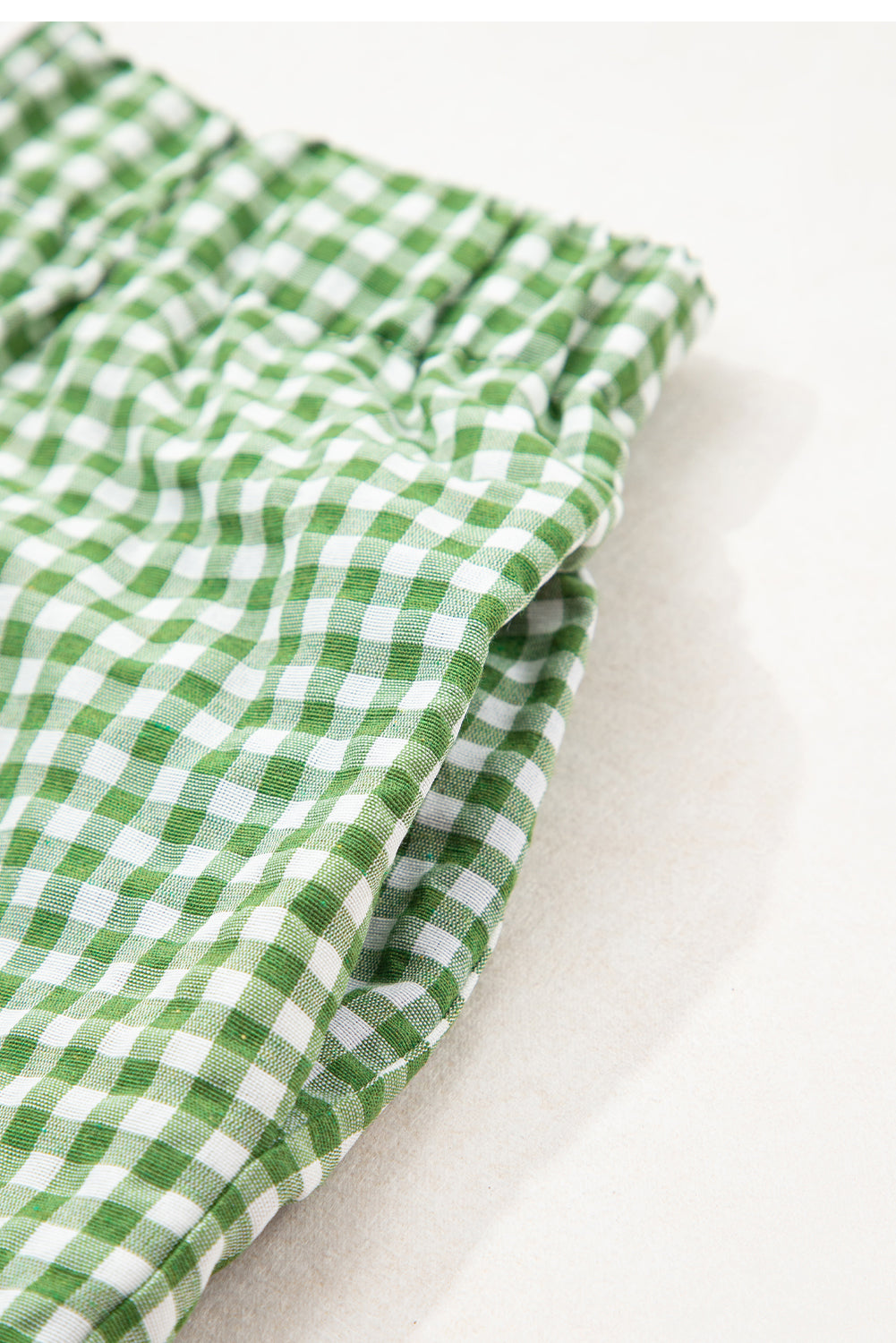 Red Plaid Gingham Printed High Waist Shorts
