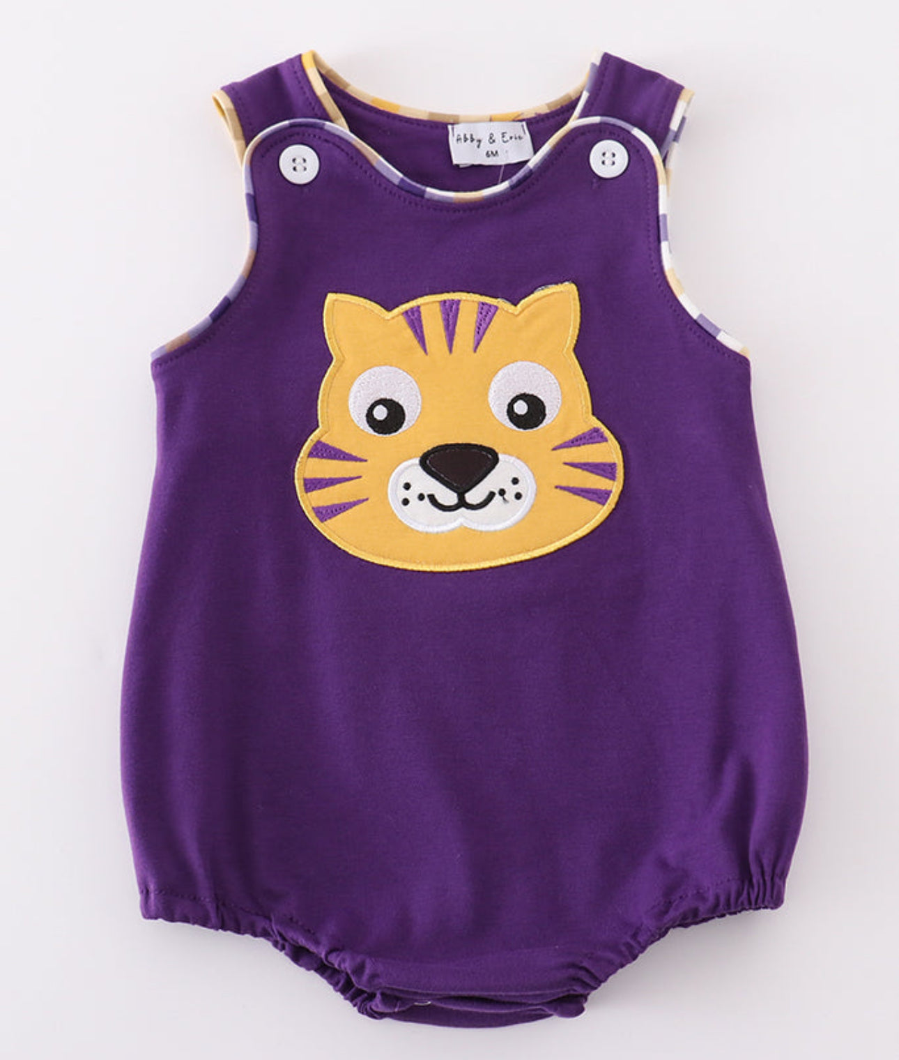 Purple Gold LSU Appliqué bubble