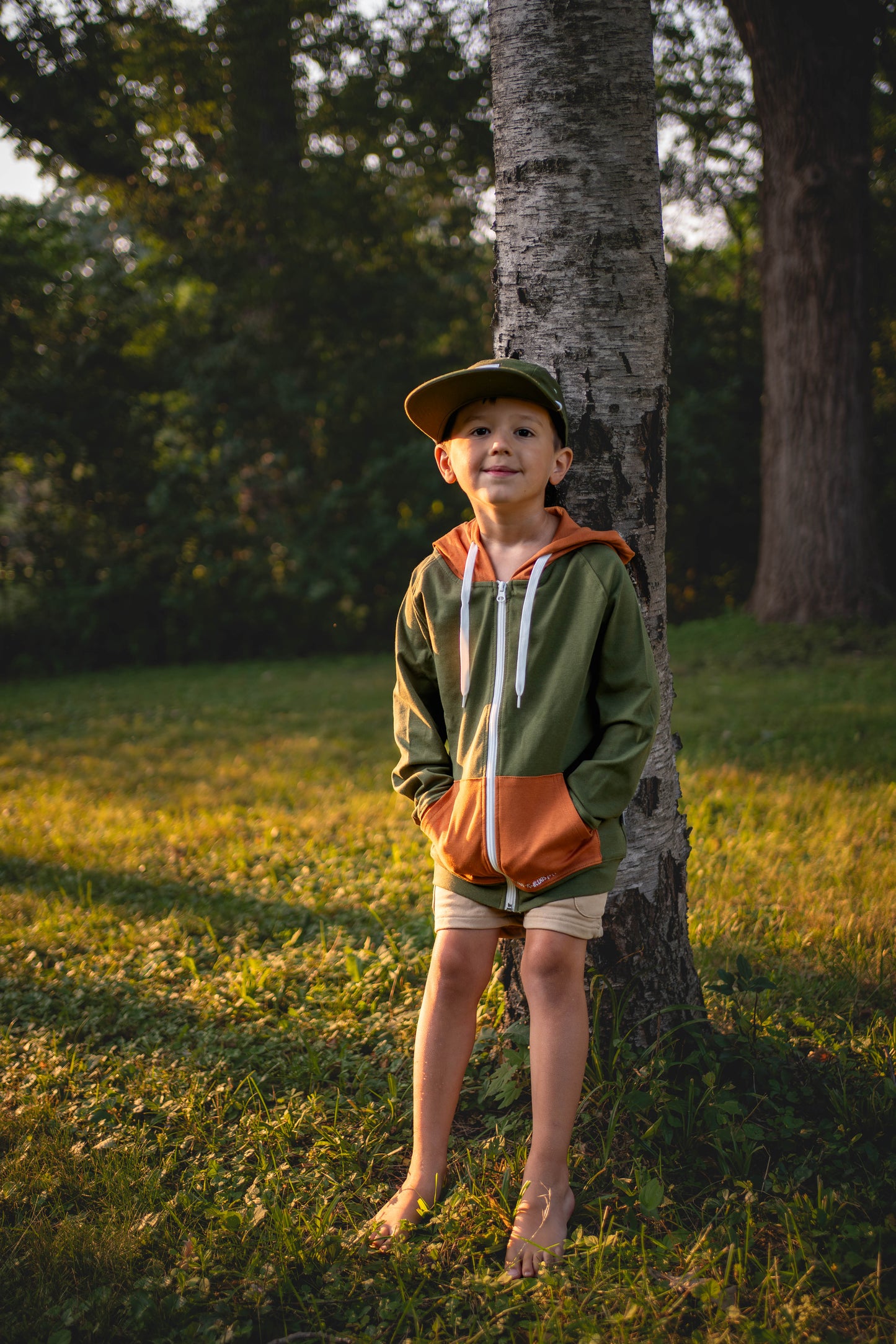 Bamboo hooded zip