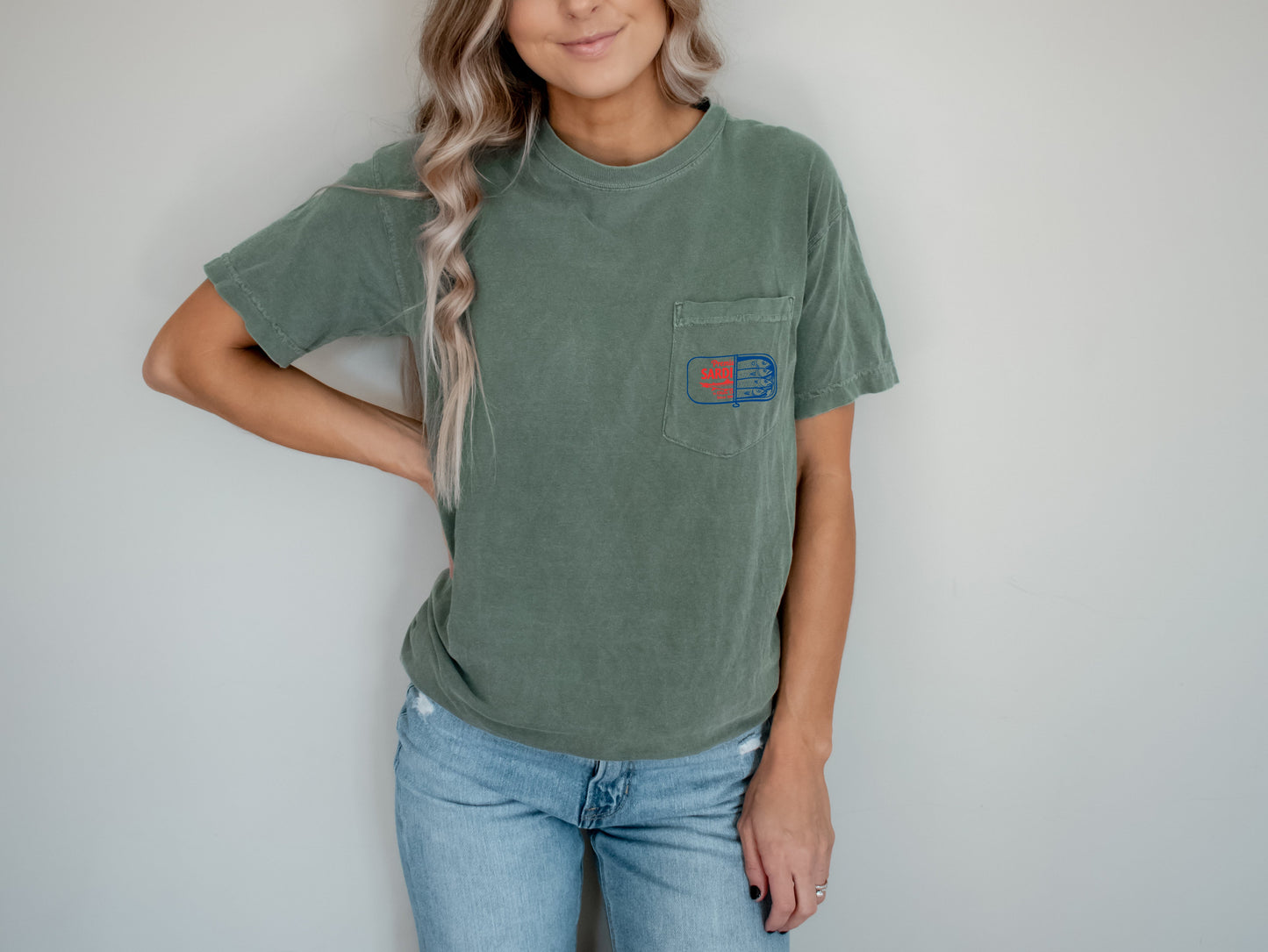 Sardines Salmon Fish Vacation Lake Beach Nature Comfort Colors Pocket T Shirt | Camping, Hiking, Plant
