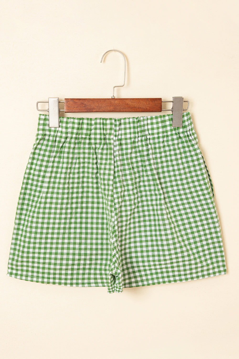Red Plaid Gingham Printed High Waist Shorts