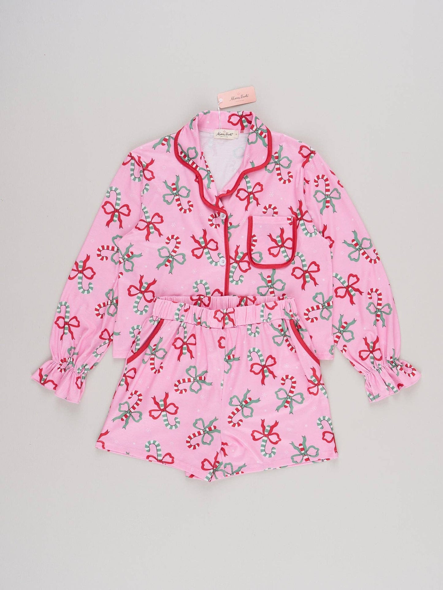 Mom & Me Candy Cane Cutie Cropped Pajamas