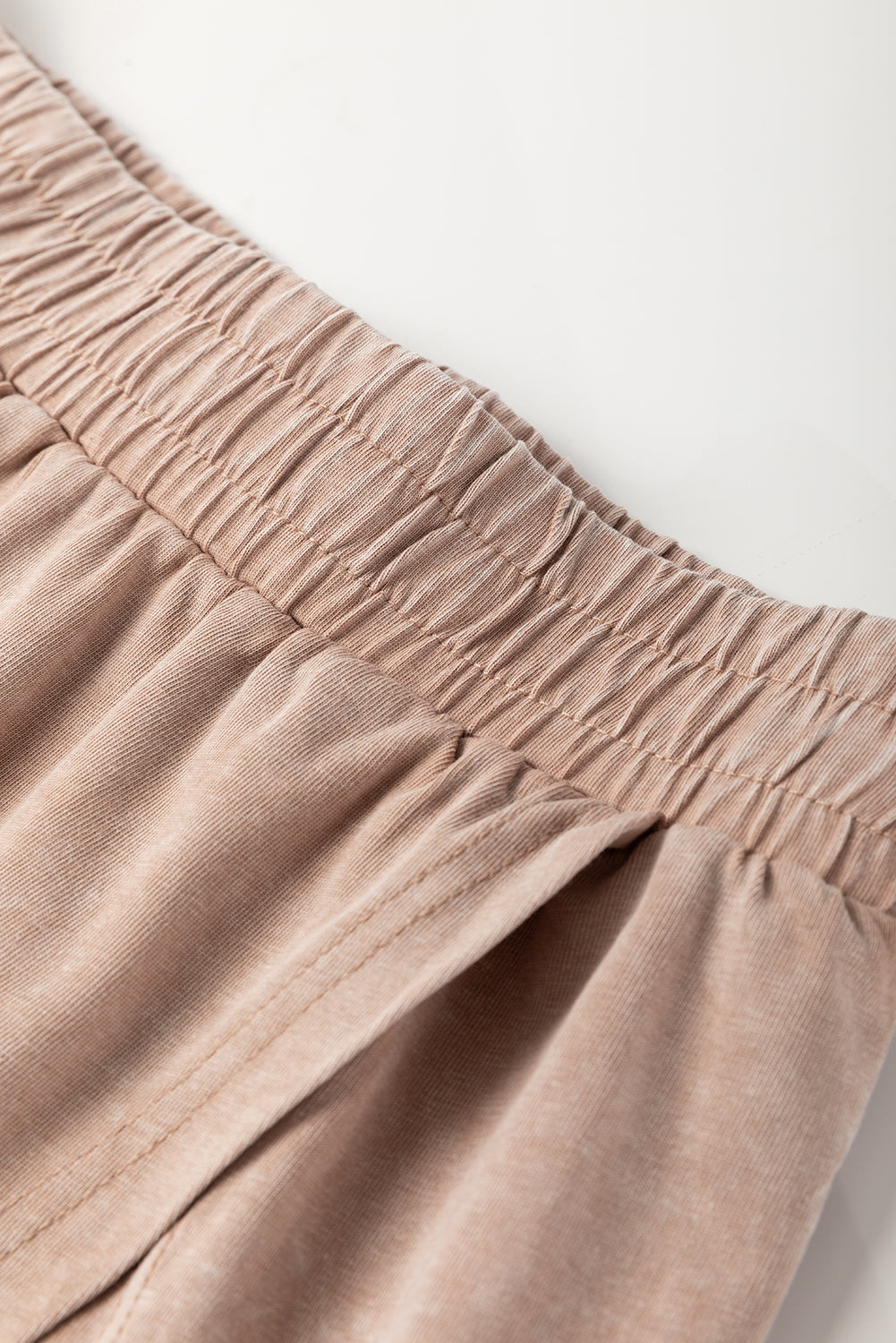 Light Pink 2 Pieces Mineral Wash Cotton Tank Top Lined Split Skirt Set