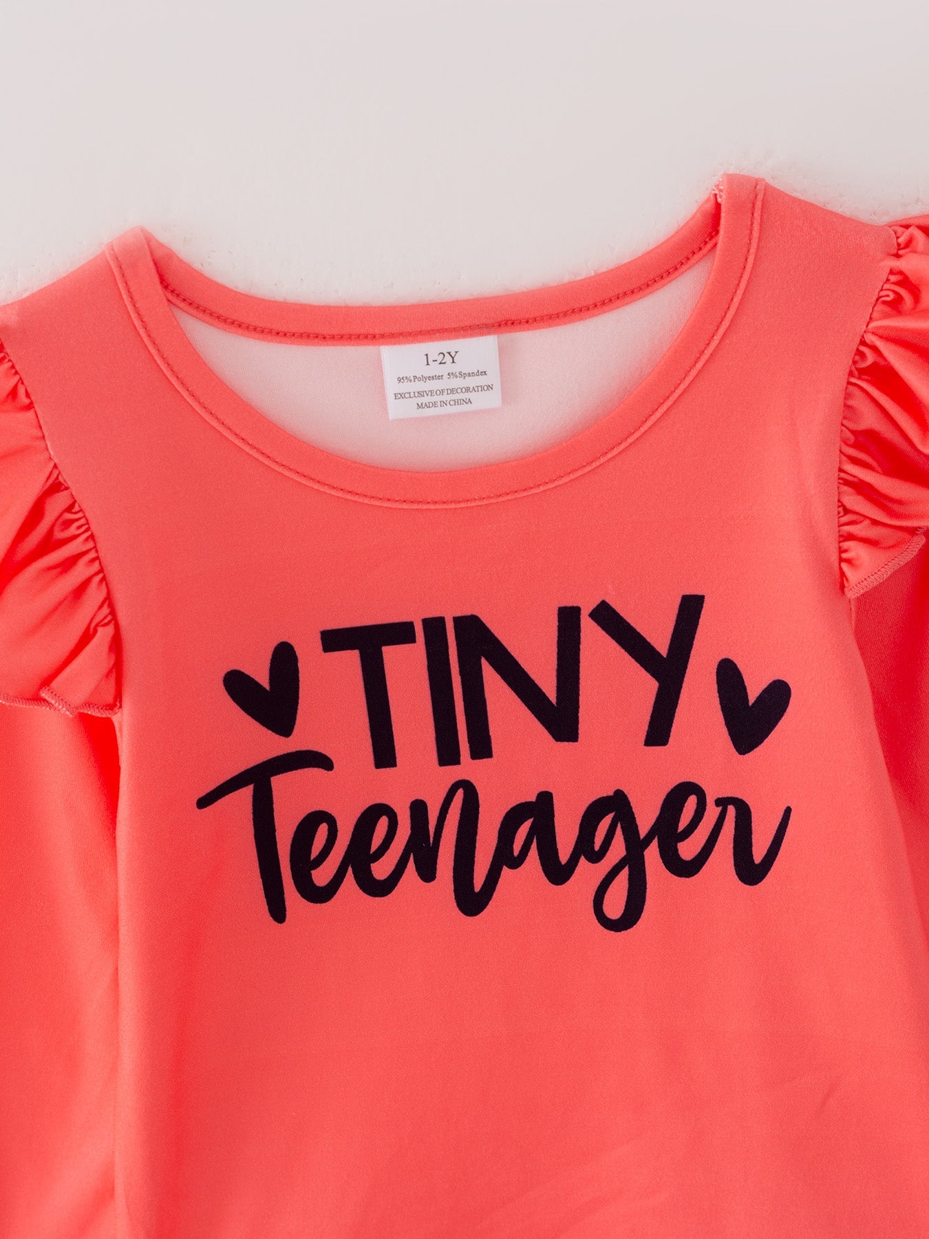 Girls Fall 4-piece set Letter Print Top+Skirt