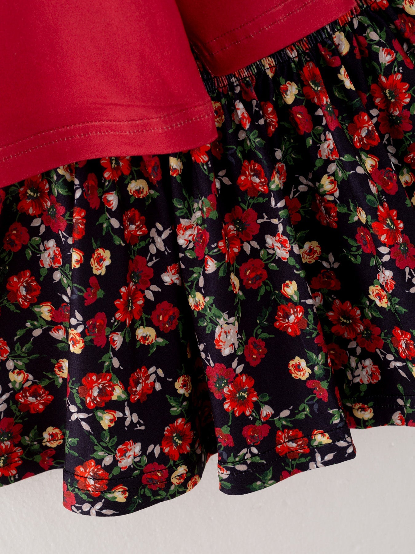 Girls Fall 4-piece set Letter Print Top+Skirt
