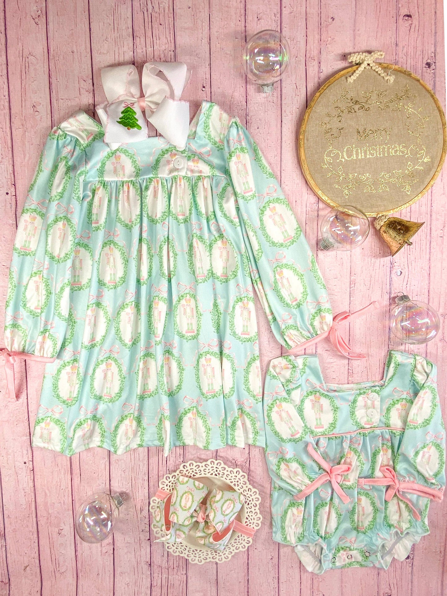 Nutcracker & Tied Sleeves Infant Romper
