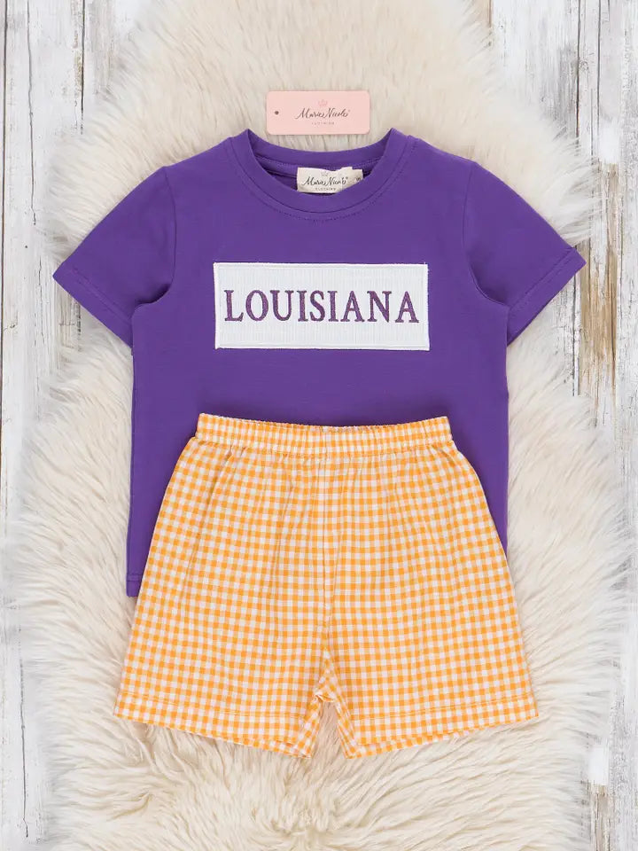 Louisiana Smocked Gingham Outfit