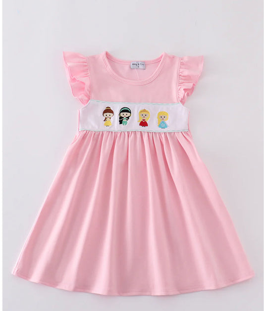 Pink Princess Embroidery Dress
