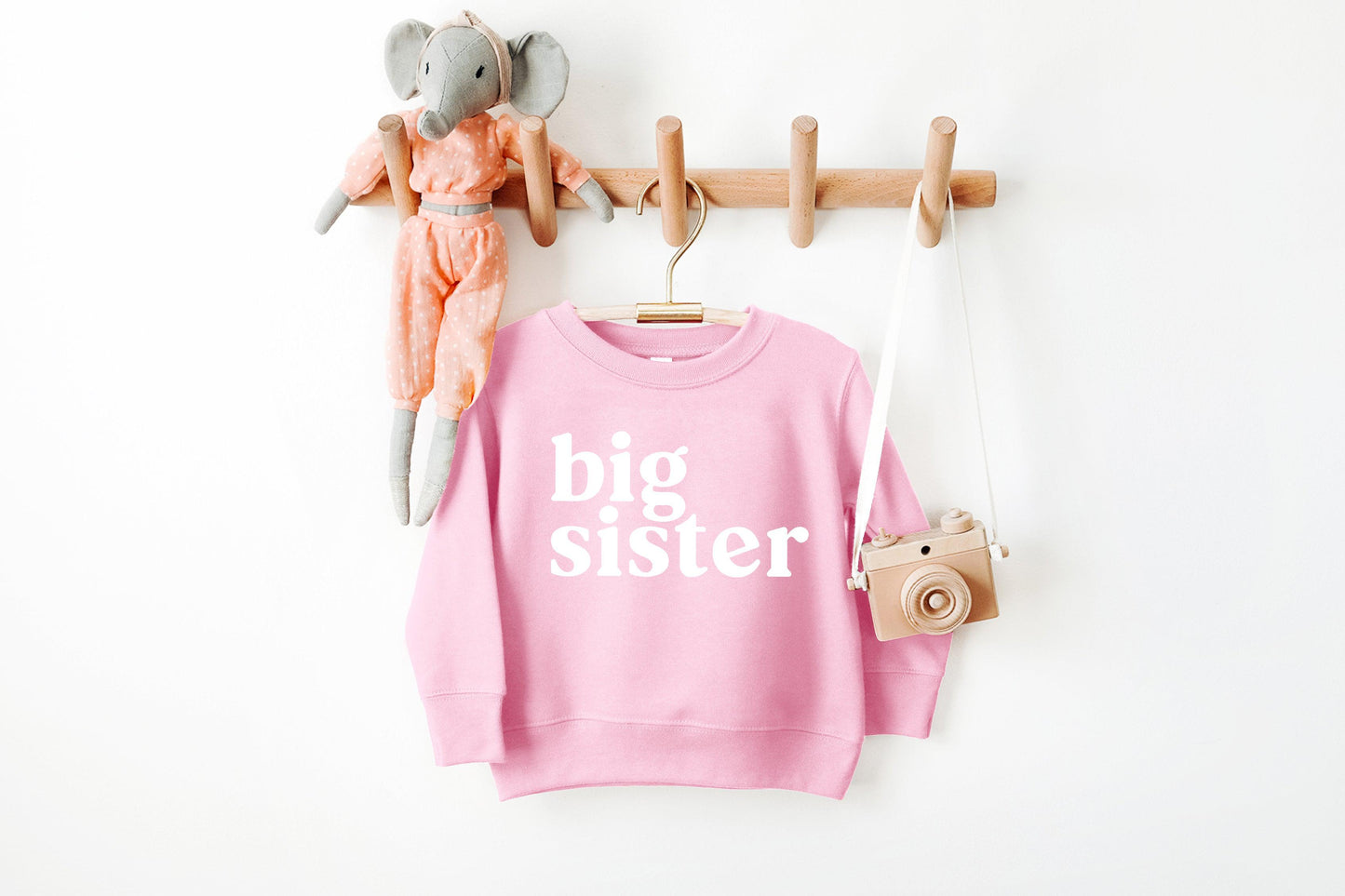 Big sister Toddler Kids Sweatshirt (Serif)