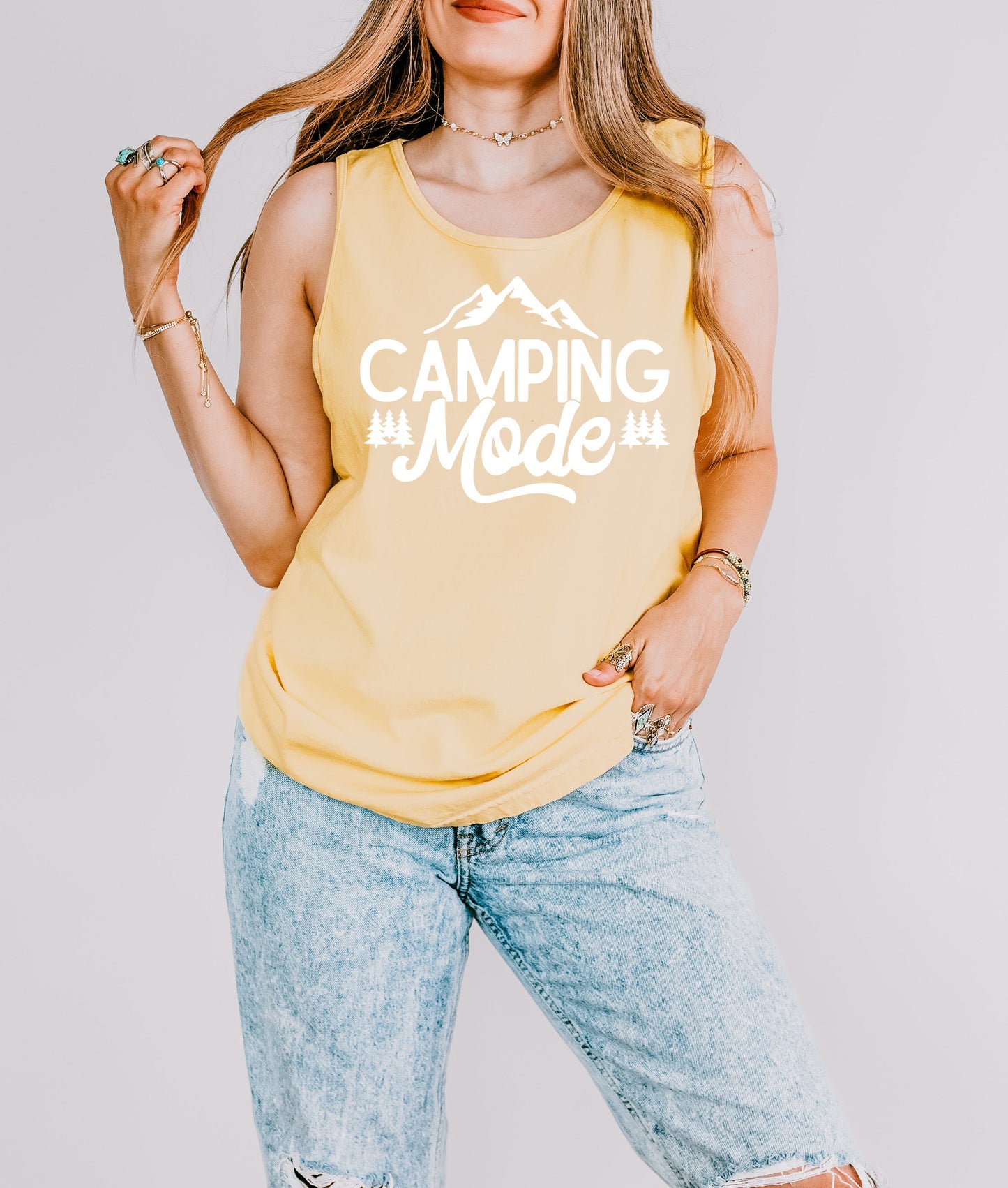 Camping Mode Mountain Hiking Nature Comfort Colors Tank Top