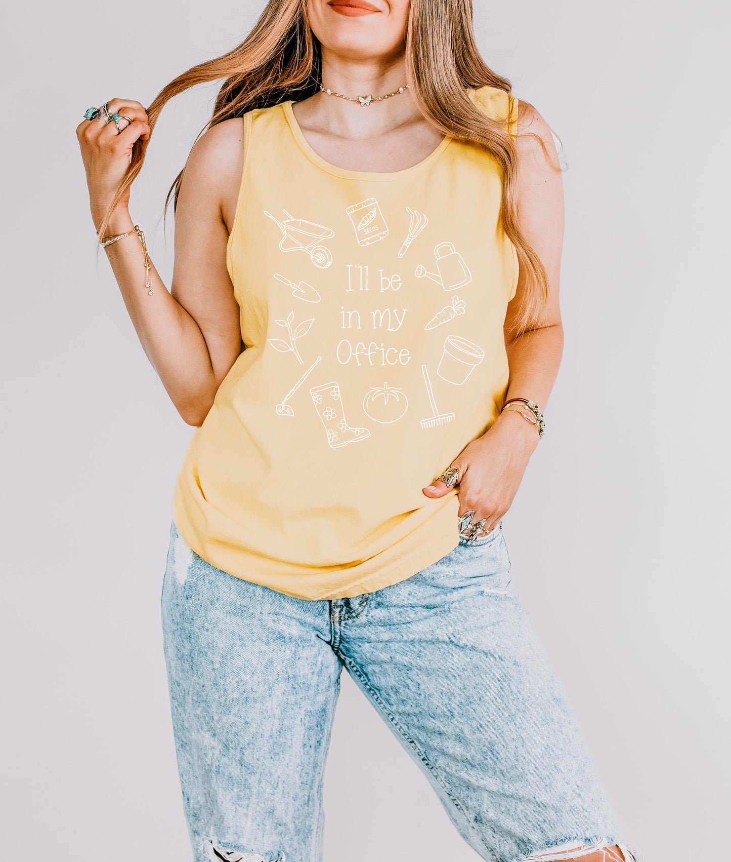 Gardening Plant I'll be in my office Nature Comfort Colors Tank Top