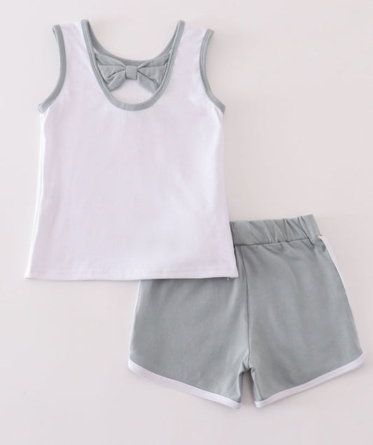 White Crab Appliqué Set
