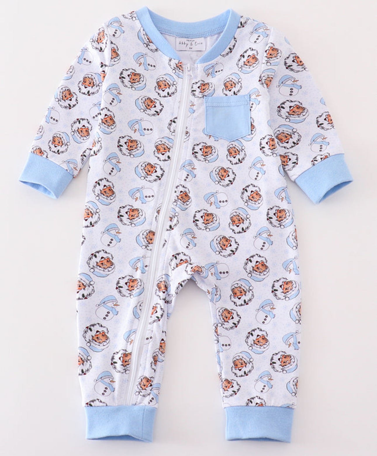 Blue santa romper