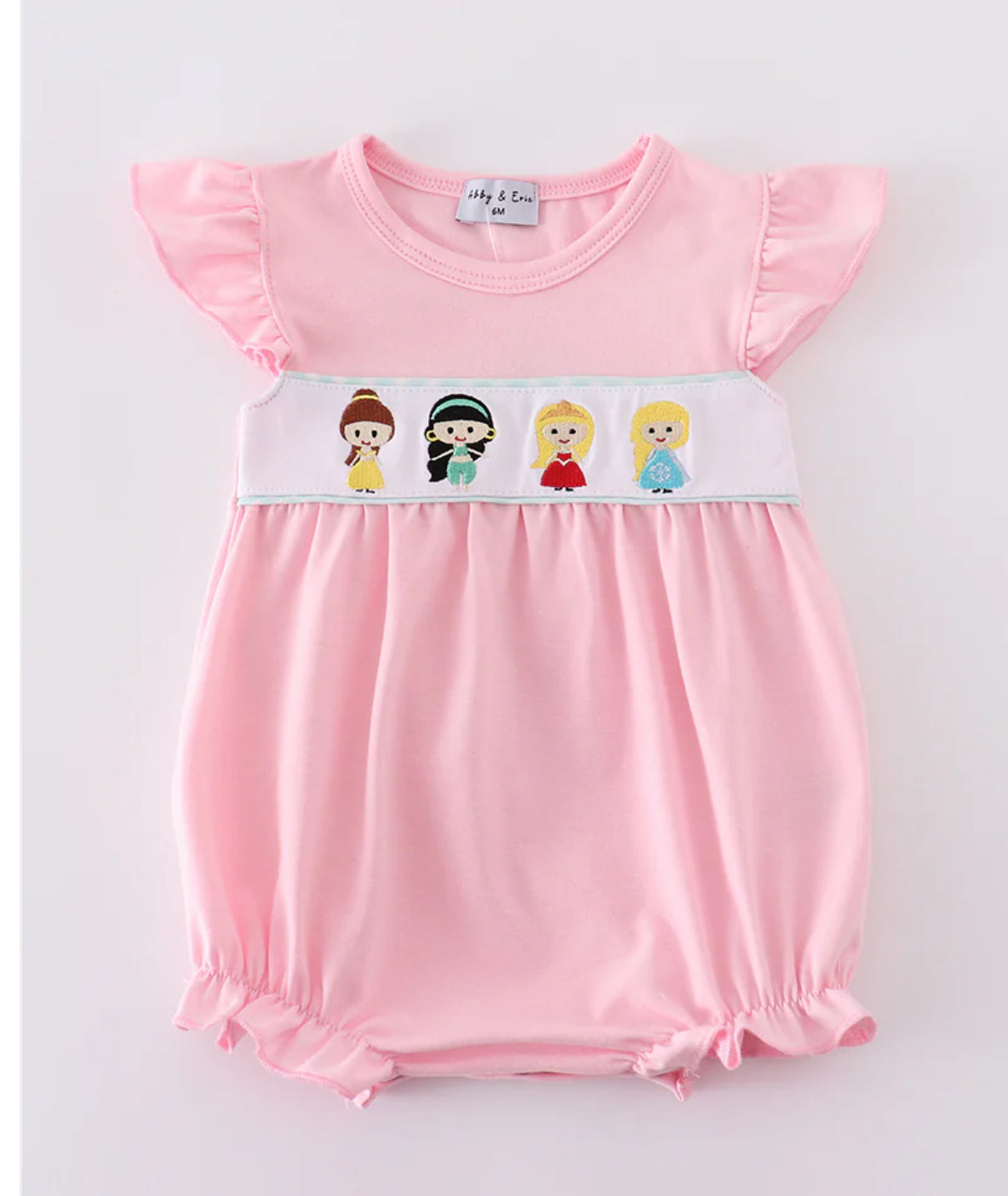Pink Princess Embroidery Girl Bubble