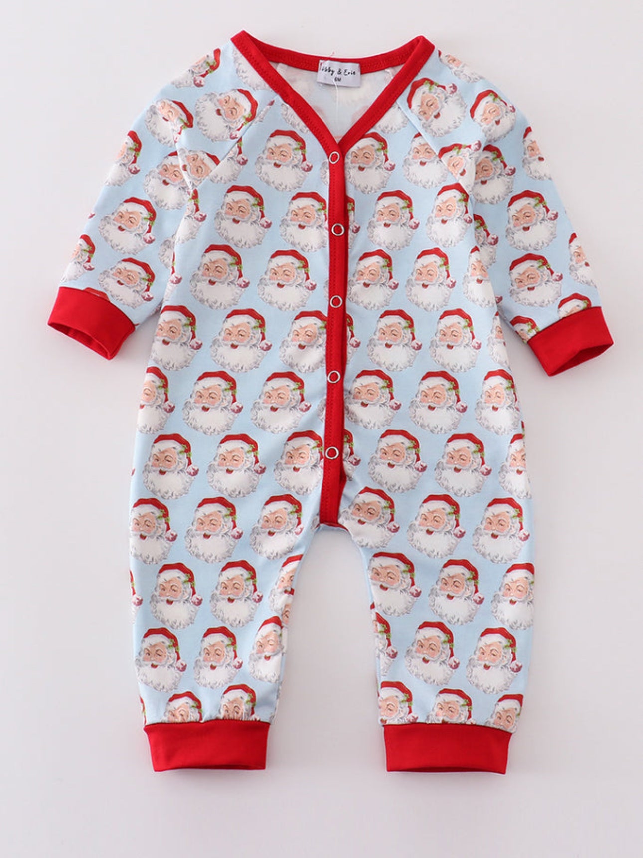 Blue christmas santa claus boy romper