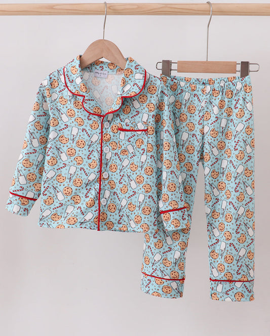 Santa clause cookie print pajama