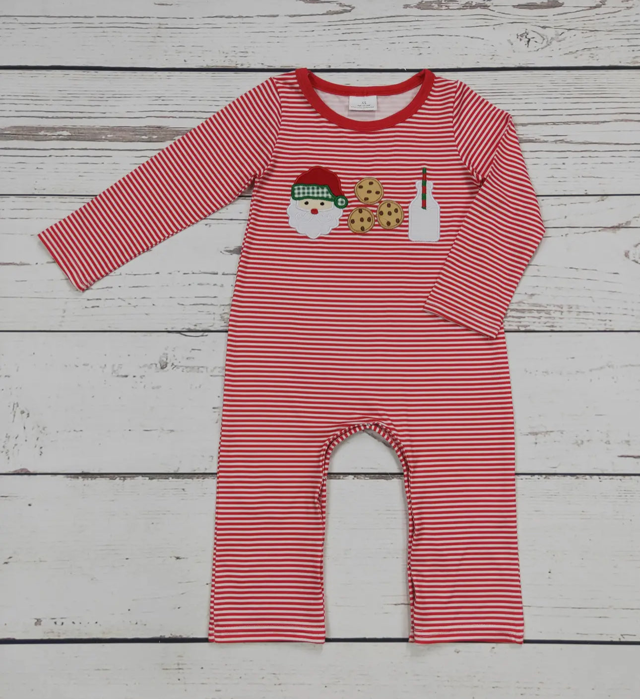 Santa's Milk & Cookies Appliqué
Boy Romper