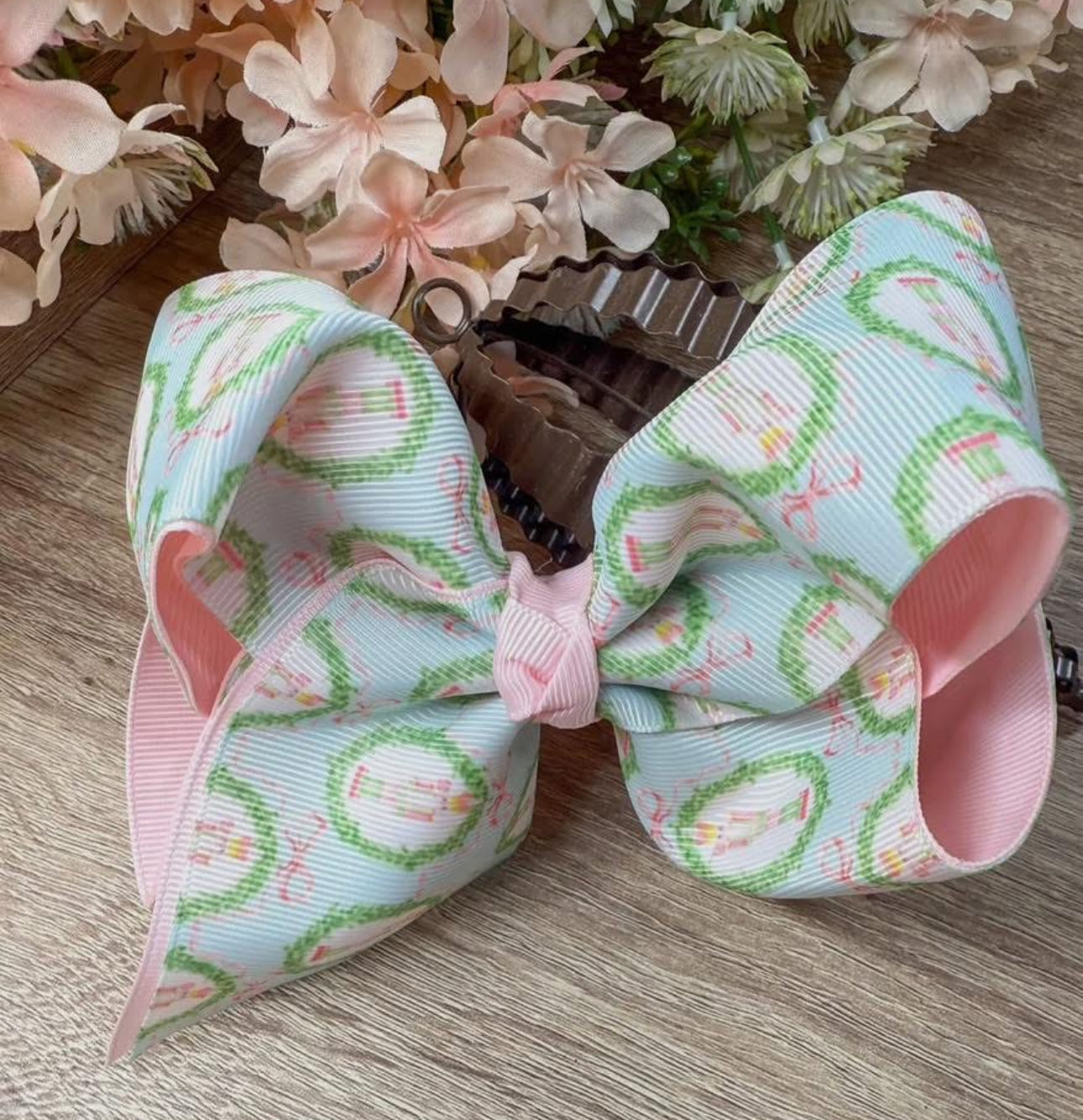 Pastel Nutcracker Printed Big Double
Layer Hair Bow