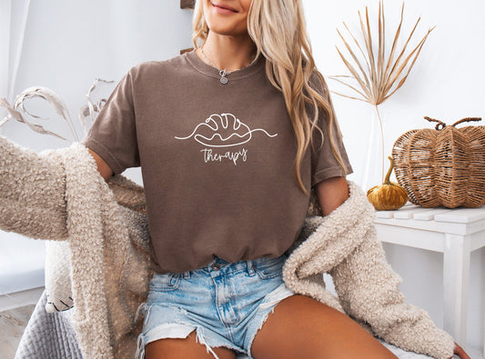 Bread Therapy Sourdough Home Baker Garment Dyed T Shirt