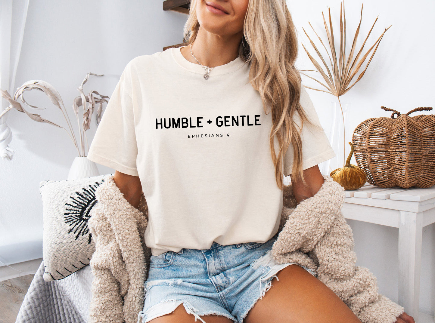 Humble and Gentle Christian Comfort Colors Garment Dyed T Shirt
