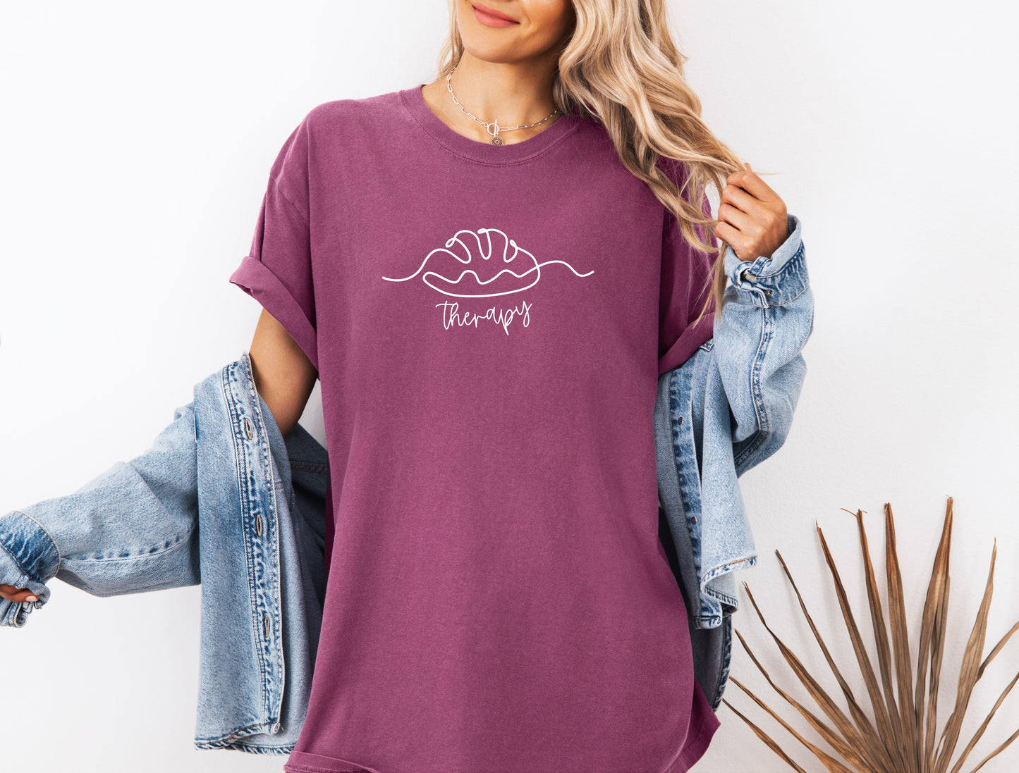 Bread Therapy Sourdough Home Baker Garment Dyed T Shirt