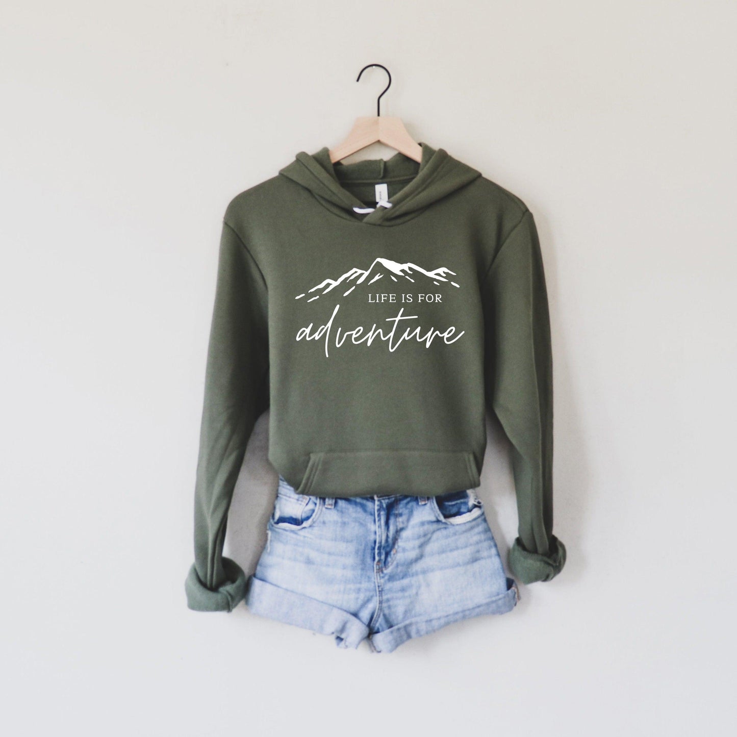 Life is for Adventure Sponge Fleece Hooded sweatshirt | Hoodie, Camping, Nature, Mountain