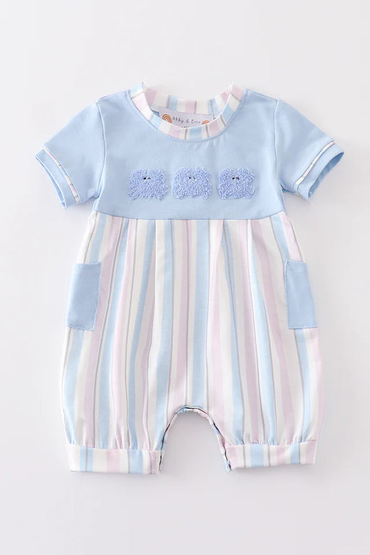 Crab French Knot Stripe Boy Bubble